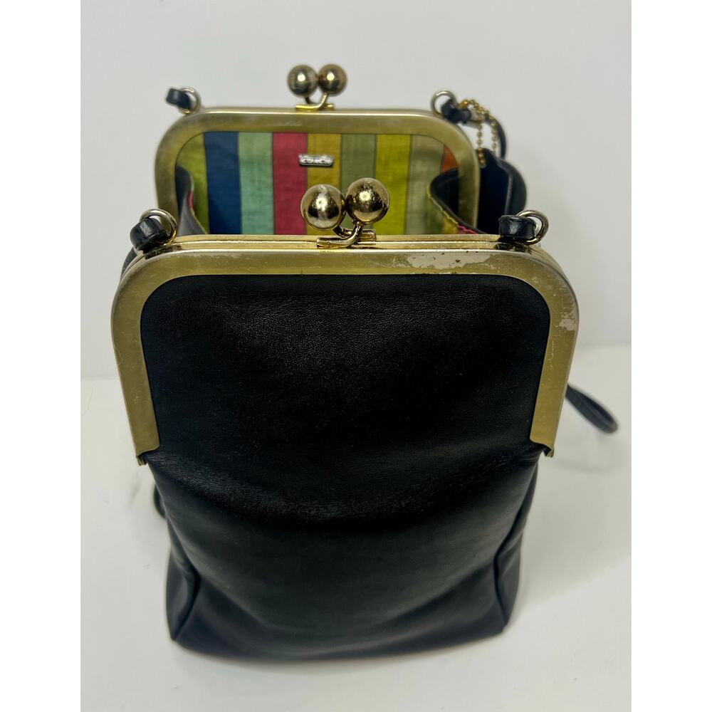 Vintage Coach Double Entry Swinger Bonnie Cashin Mexican Stripe